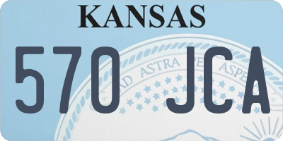 KS license plate 570JCA