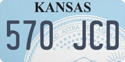 KS license plate 570JCD