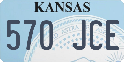 KS license plate 570JCE