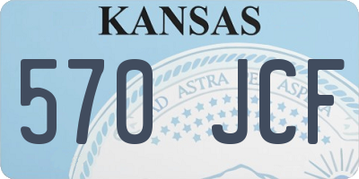 KS license plate 570JCF