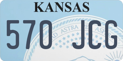 KS license plate 570JCG