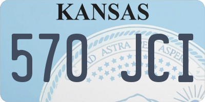 KS license plate 570JCI