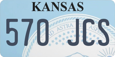 KS license plate 570JCS
