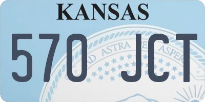 KS license plate 570JCT
