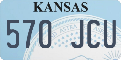 KS license plate 570JCU