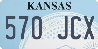 KS license plate 570JCX