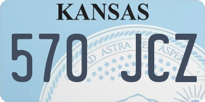 KS license plate 570JCZ