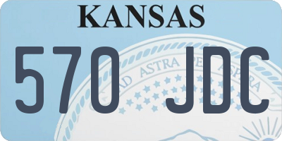 KS license plate 570JDC