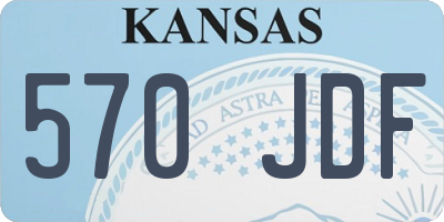 KS license plate 570JDF