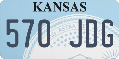 KS license plate 570JDG