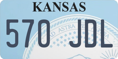 KS license plate 570JDL