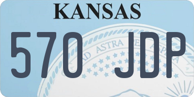 KS license plate 570JDP