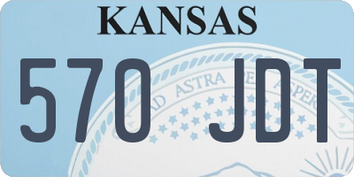 KS license plate 570JDT