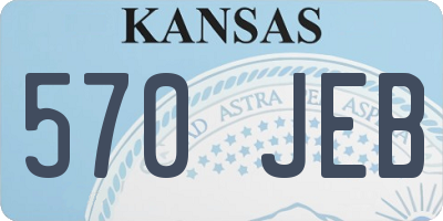 KS license plate 570JEB