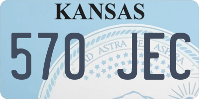 KS license plate 570JEC