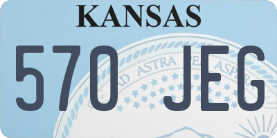 KS license plate 570JEG