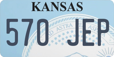 KS license plate 570JEP