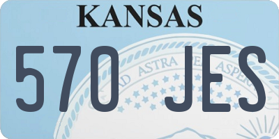 KS license plate 570JES