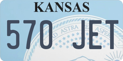 KS license plate 570JET