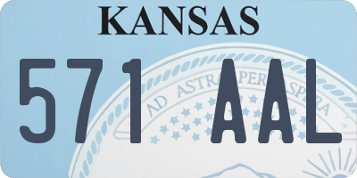 KS license plate 571AAL