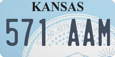 KS license plate 571AAM