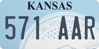 KS license plate 571AAR