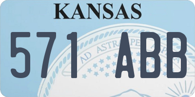 KS license plate 571ABB