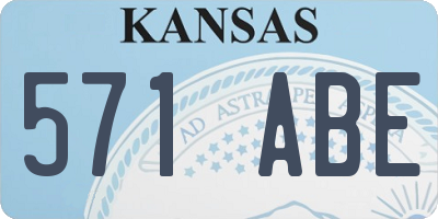 KS license plate 571ABE