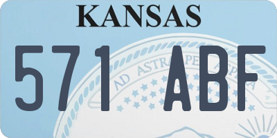 KS license plate 571ABF