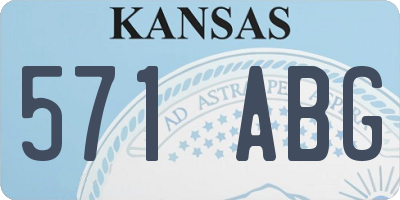 KS license plate 571ABG