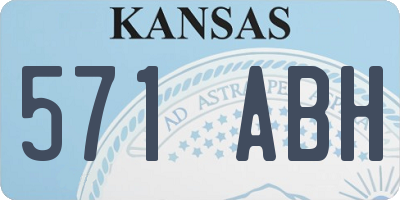 KS license plate 571ABH