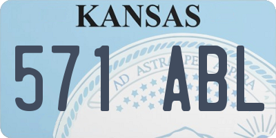 KS license plate 571ABL