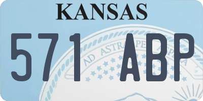 KS license plate 571ABP