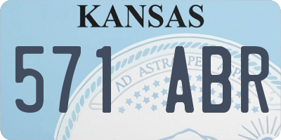 KS license plate 571ABR