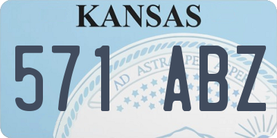 KS license plate 571ABZ