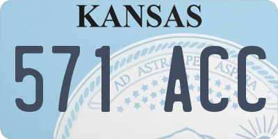 KS license plate 571ACC