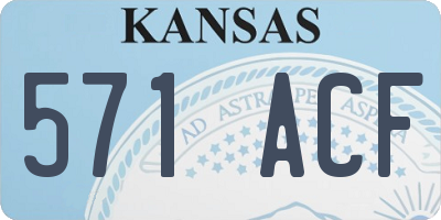 KS license plate 571ACF