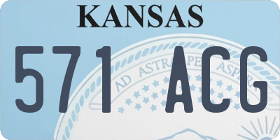 KS license plate 571ACG
