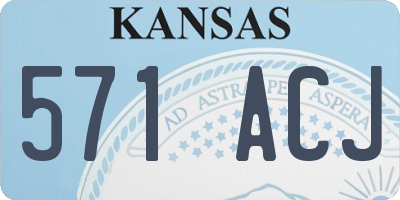 KS license plate 571ACJ