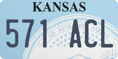 KS license plate 571ACL