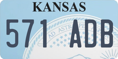 KS license plate 571ADB