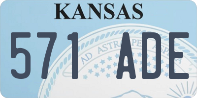 KS license plate 571ADE
