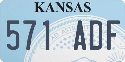 KS license plate 571ADF