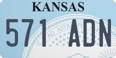 KS license plate 571ADN
