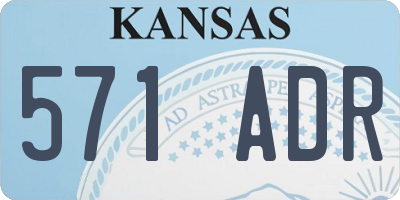 KS license plate 571ADR