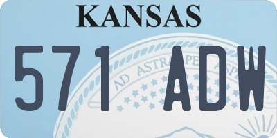 KS license plate 571ADW