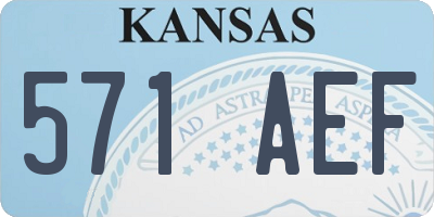 KS license plate 571AEF