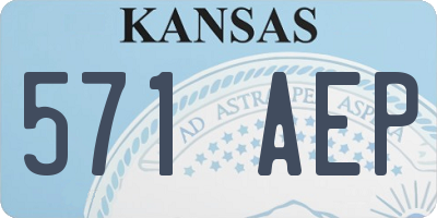 KS license plate 571AEP