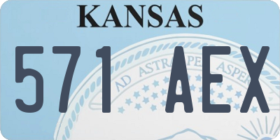 KS license plate 571AEX