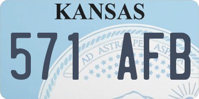 KS license plate 571AFB